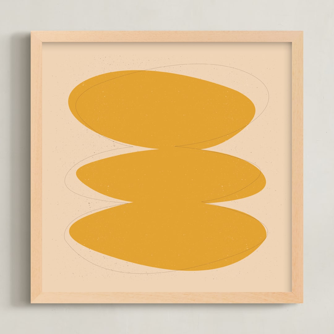 "Yoruba-6-01" - Art Print in earthy colors by Alain Castoriano - Framed
