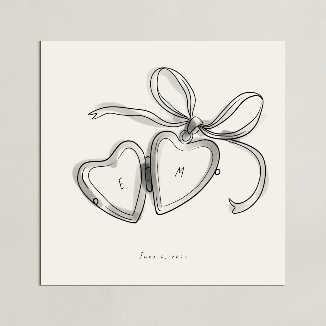 "Locket: Custom Print" - Custom Print in Cream by Ani Somi - Unframed