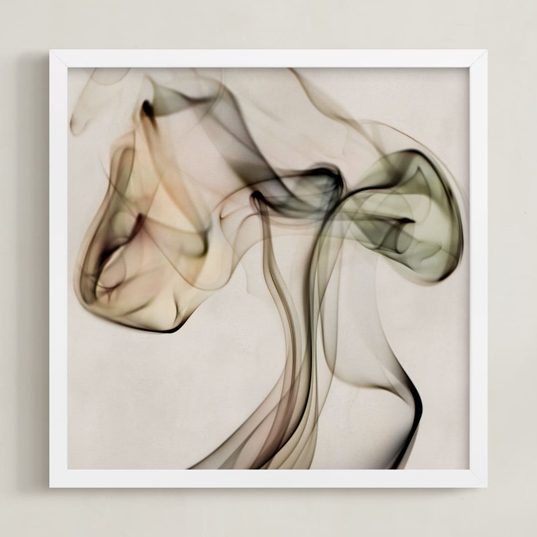 "Climbing" - Art Print in Latte by Anne Ciotola - Framed