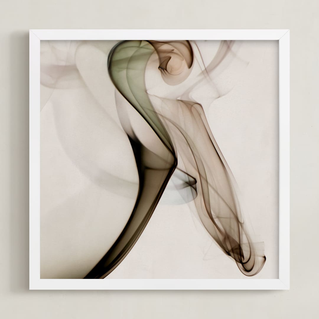 "Decline" - Art Print in Latte by Anne Ciotola - Framed