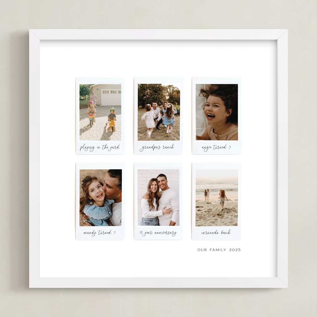 "Six Photo: Square Framed Photo" - Framed Photo in White by Olivia Kanaley Inman - Framed