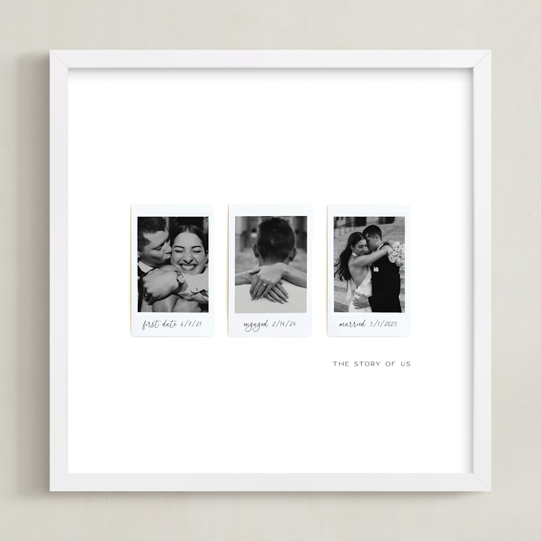 "Three Photo: Square Framed Photo" - Framed Photo in White by Olivia Kanaley Inman - Framed