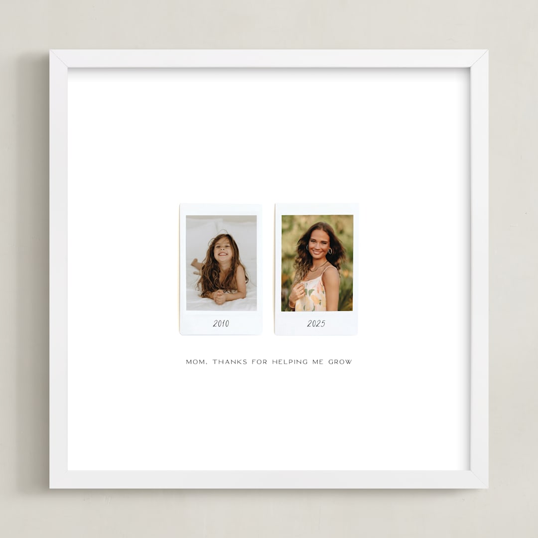 "Two Photo: Square Framed Photo" - Framed Photo in White by Olivia Kanaley Inman - Framed