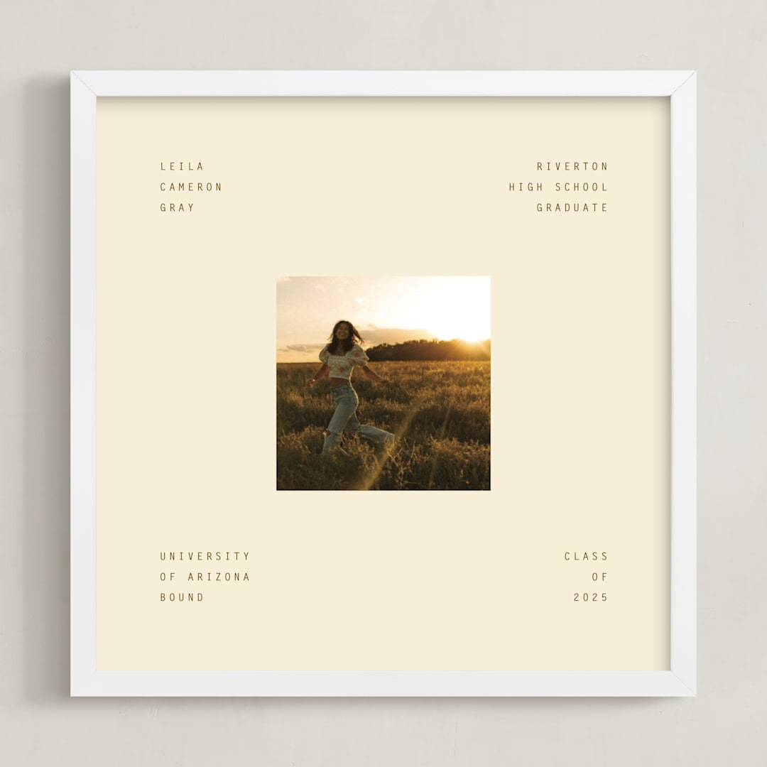 "Modern Square: Square Framed Photo" - Framed Photo in Cream by Ellen Schlegelmilch - Framed