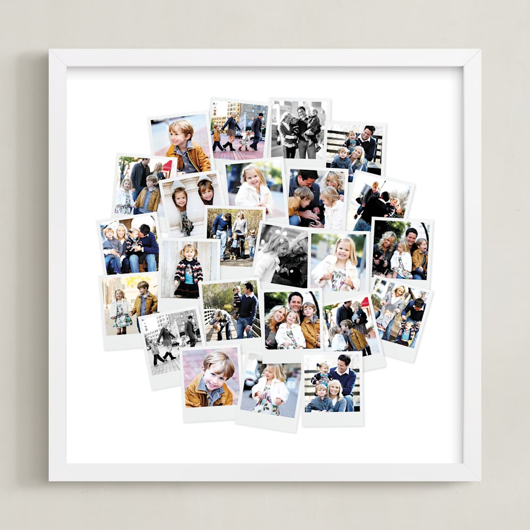 "Circle Snapshot Mix® Photo Art" - Framed Photo in White by Minted - Framed
