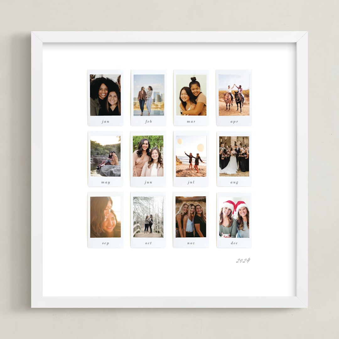 "Instant Gallery" - Framed Photo in White by Olivia Kanaley Inman - Framed