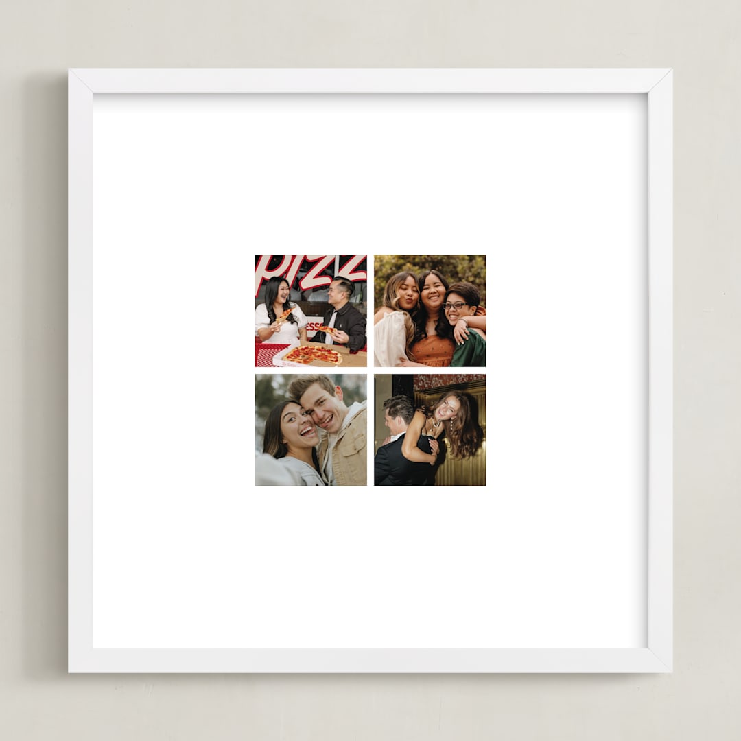 "Photo Strip: Square Framed Photo" - Framed Photo in White by Minted - Framed