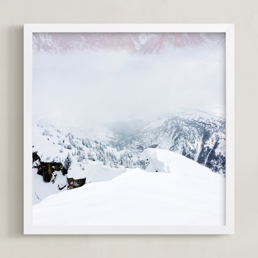 "Targhee Ridge" - Art Print in Fog by Gaucho Works - Framed