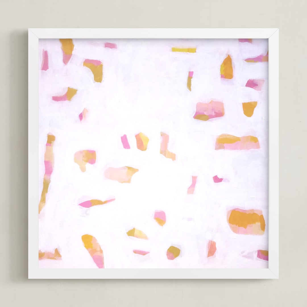 "sunlit pinks" - Art Print in sunlit pink by tina johnson - Framed
