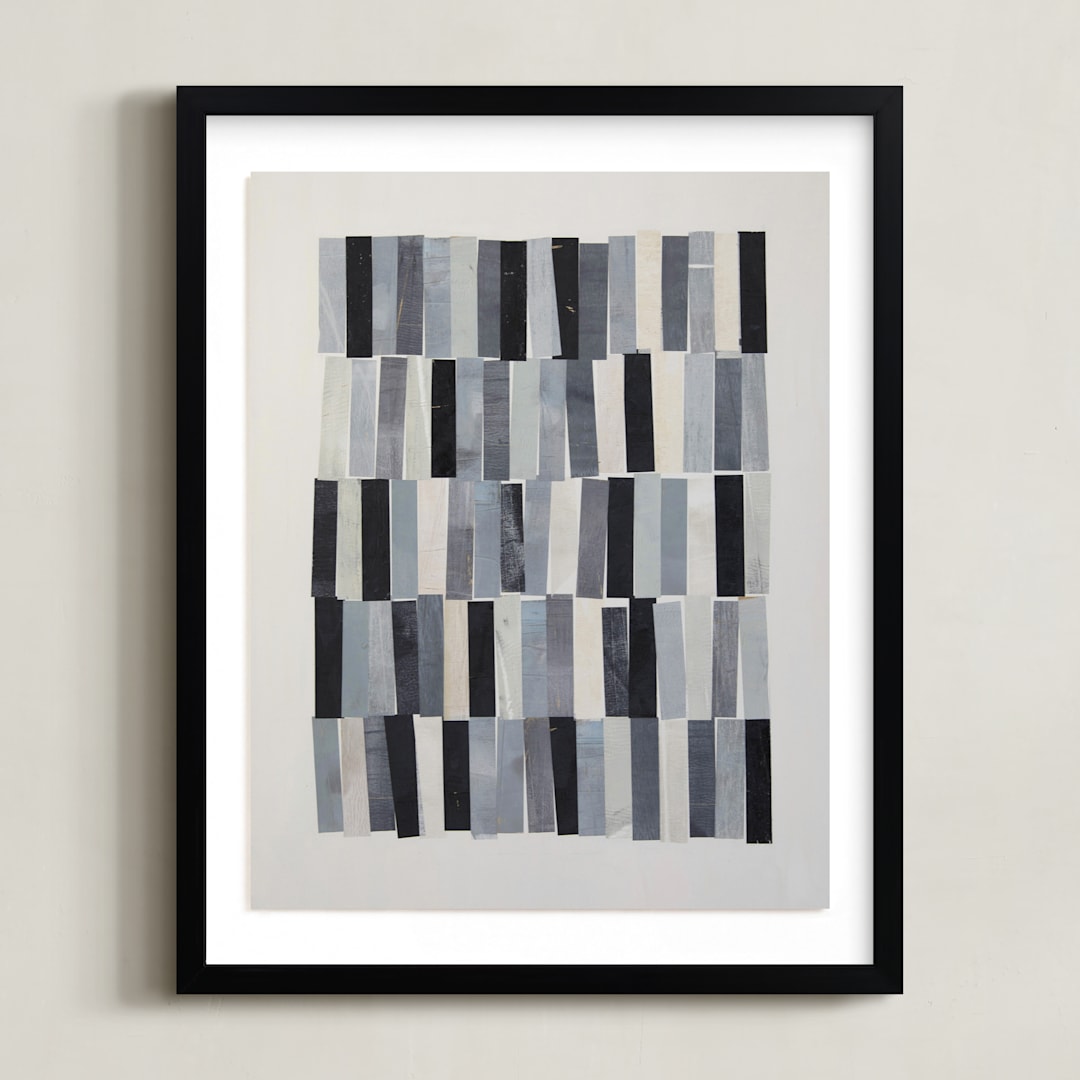 "tonality III" - Art Print in Slate by Sara Hicks Malone - Framed