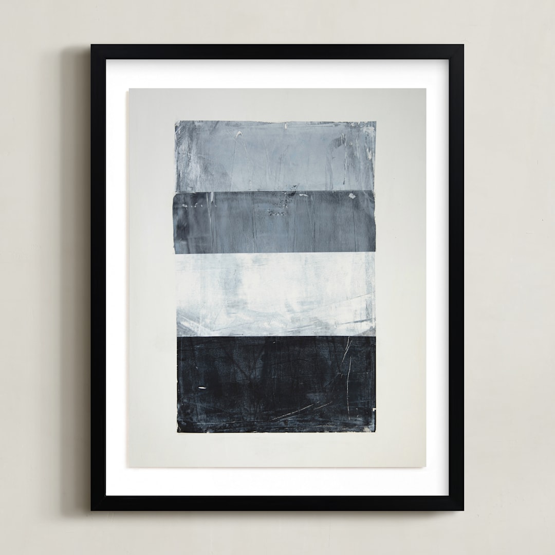 "tonality II" - Art Print in Slate by Sara Hicks Malone - Framed