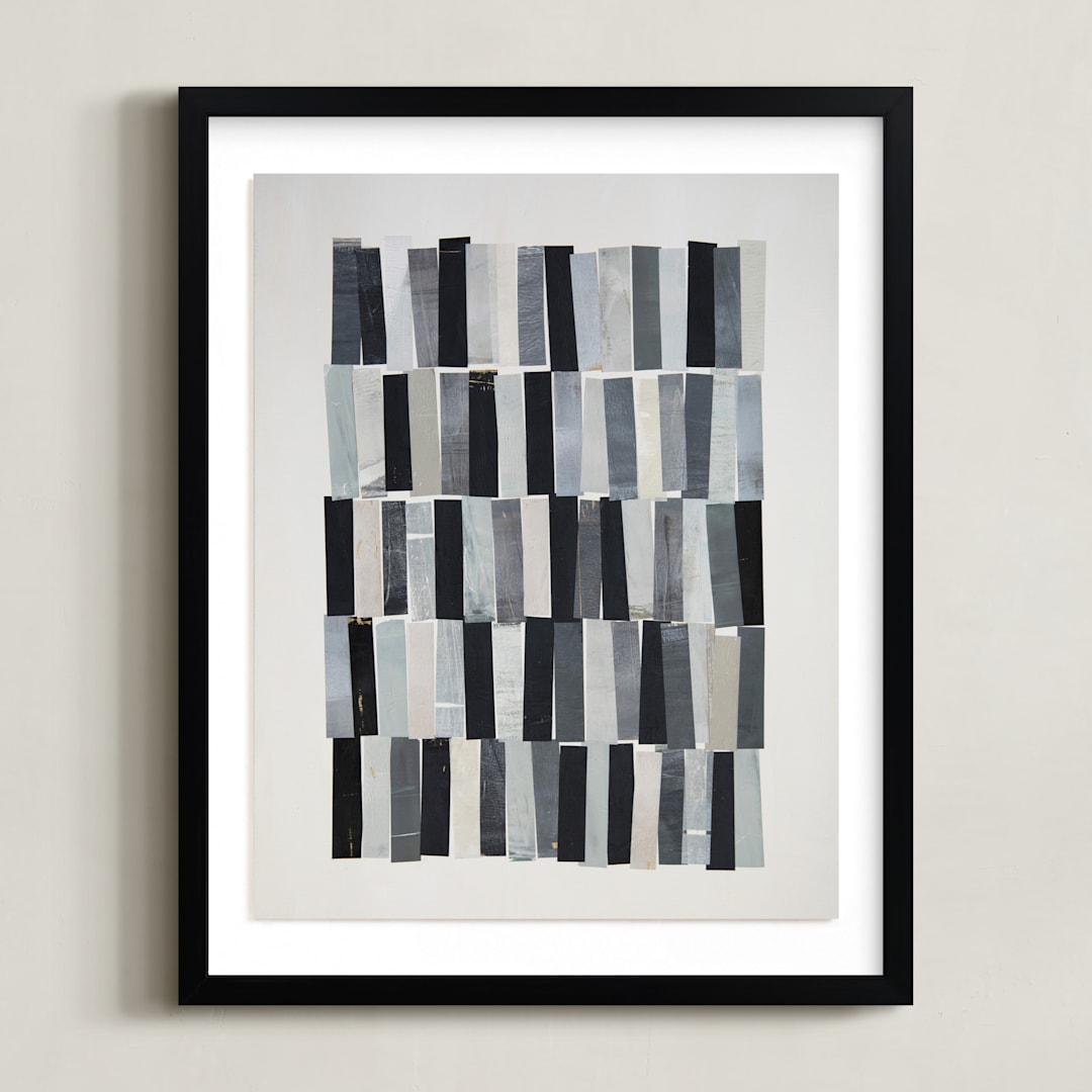 "tonality I" - Art Print in Slate by Sara Hicks Malone - Framed