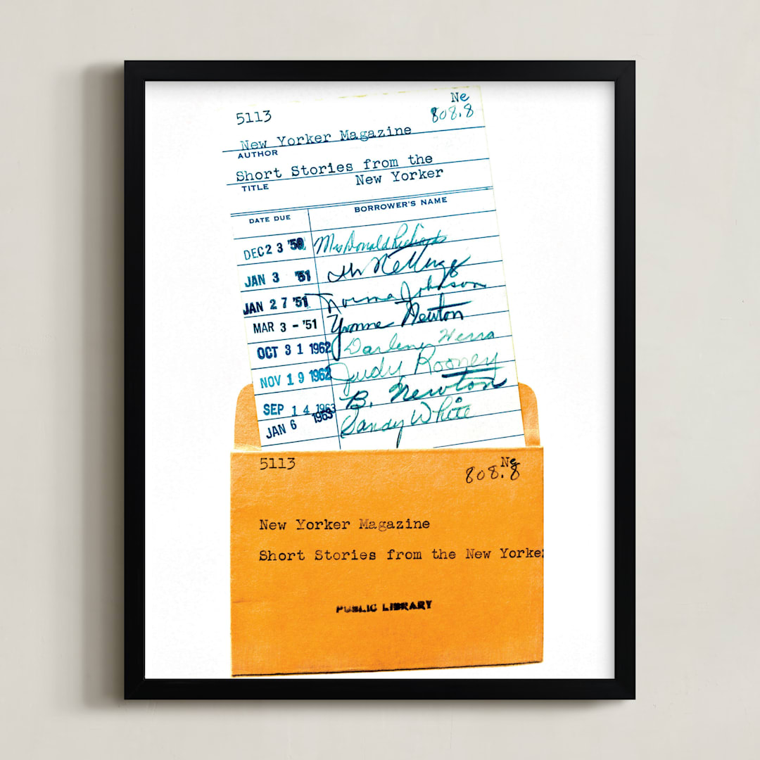 "Something Borrowed " - Art Print in Peach by Sheila Corcoran - Framed