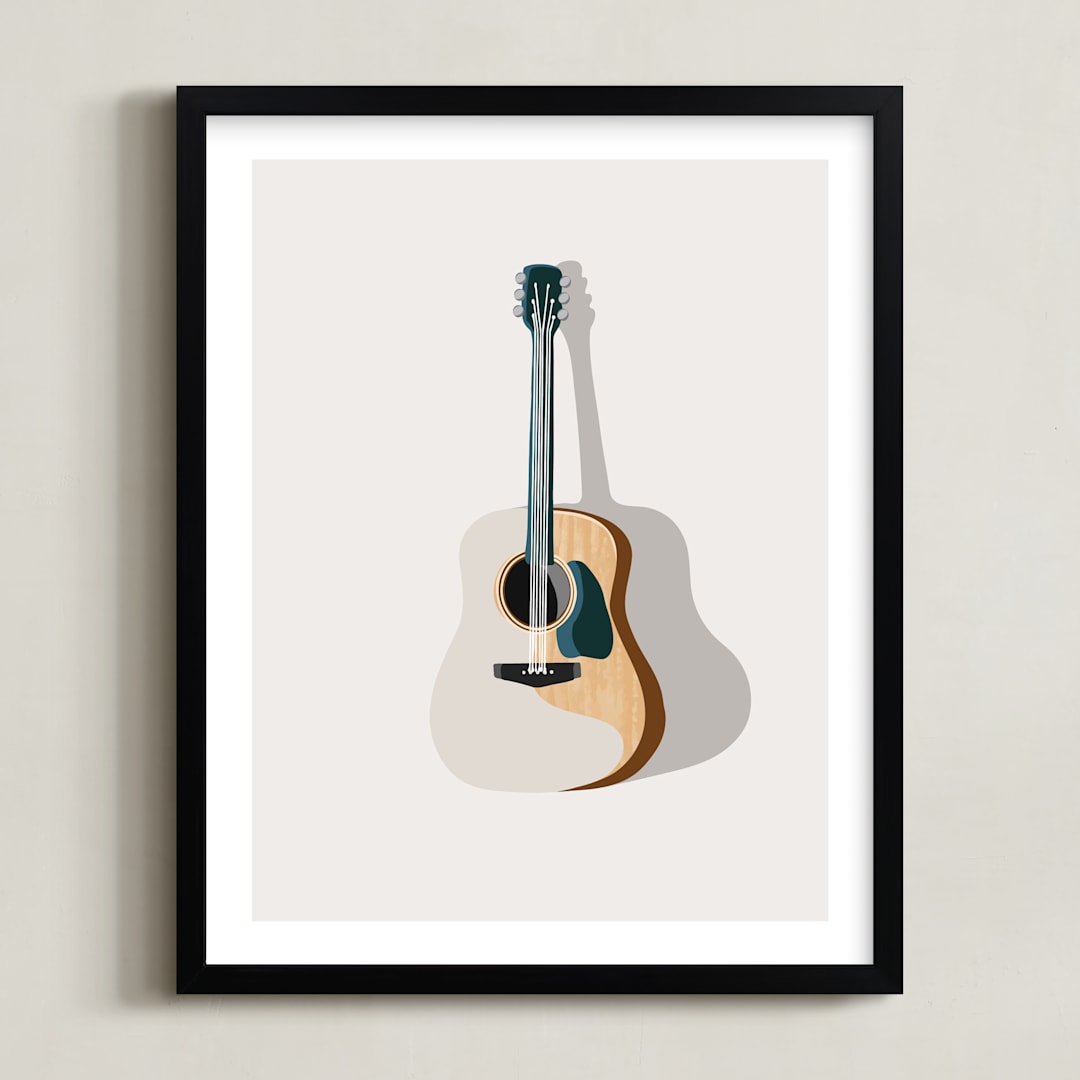 "Guitarra" - Art Print in Guitar by Alicia Youngken - Framed