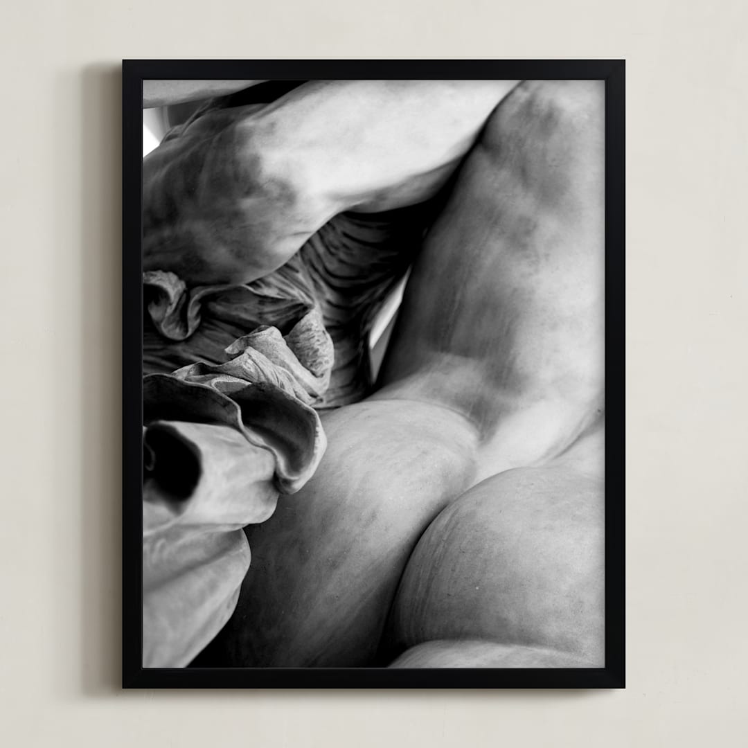 "Polyxena Nº3" - Art Print in grey by Anne Ciotola - Framed