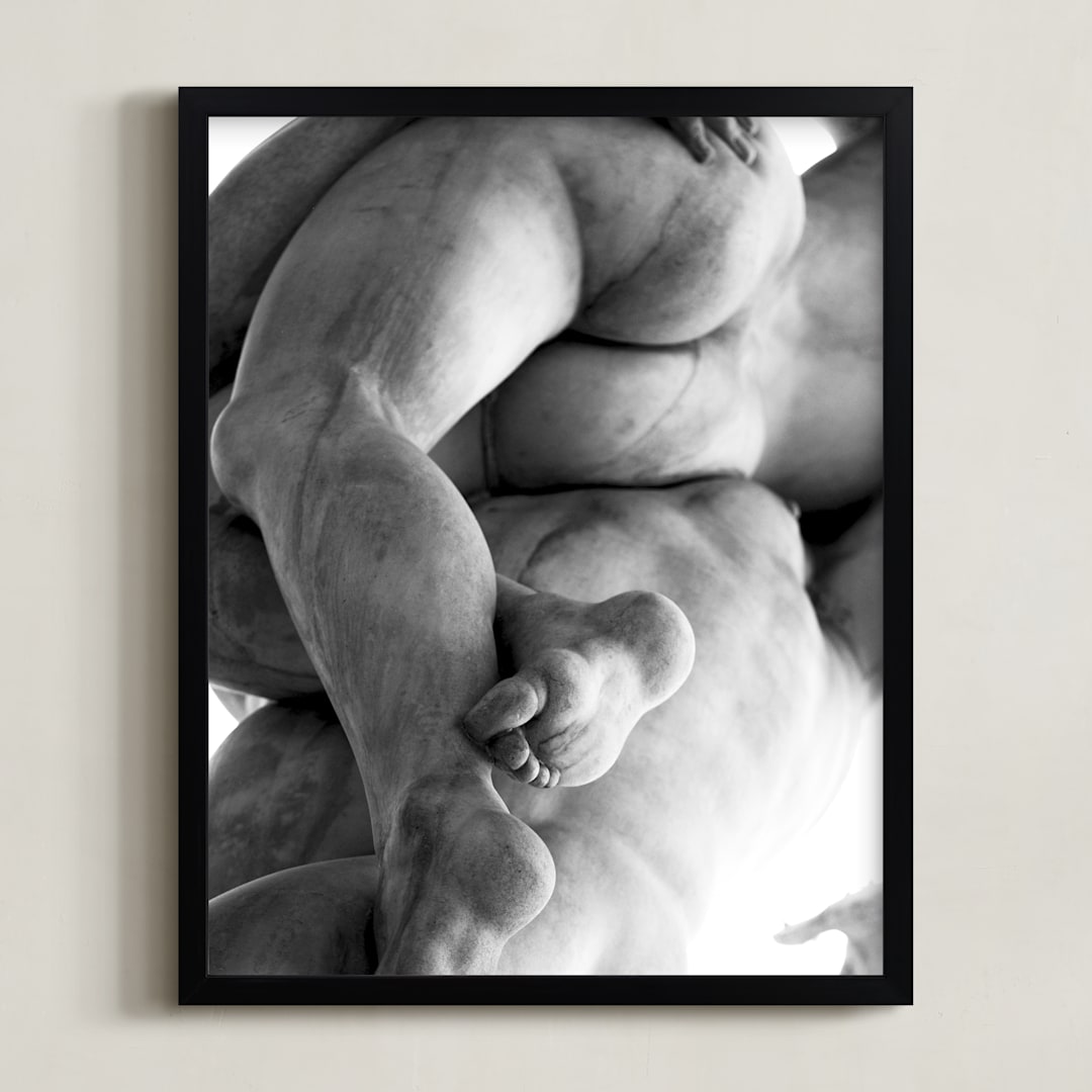 "Polyxena Nº4" - Art Print in gray by Anne Ciotola - Framed