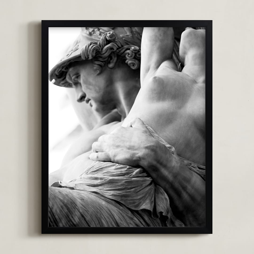 "Polyxena Nº2" - Art Print in grey by Anne Ciotola - Framed