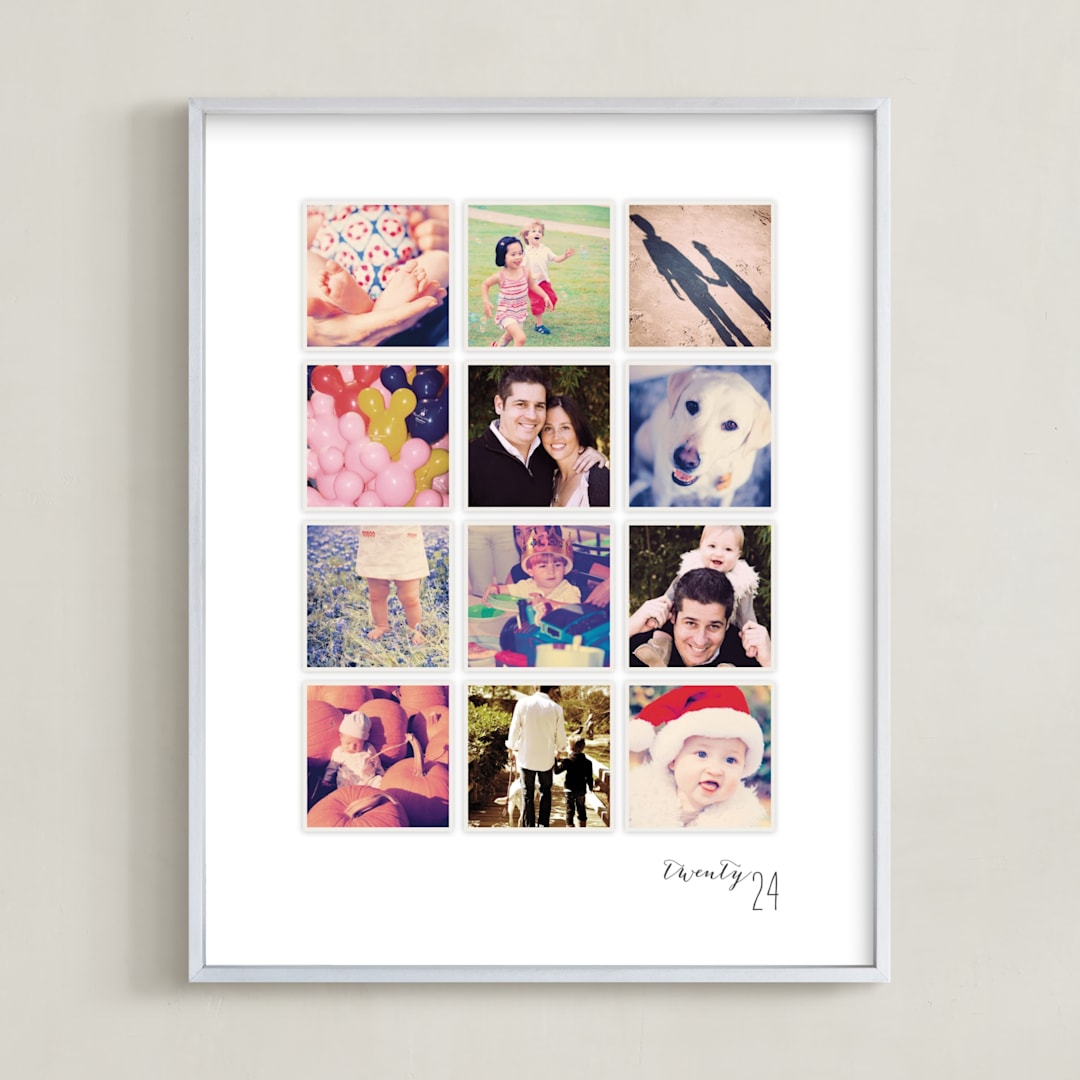 "A Year in My Life" - Framed Photo in White by Robin Ott - Framed