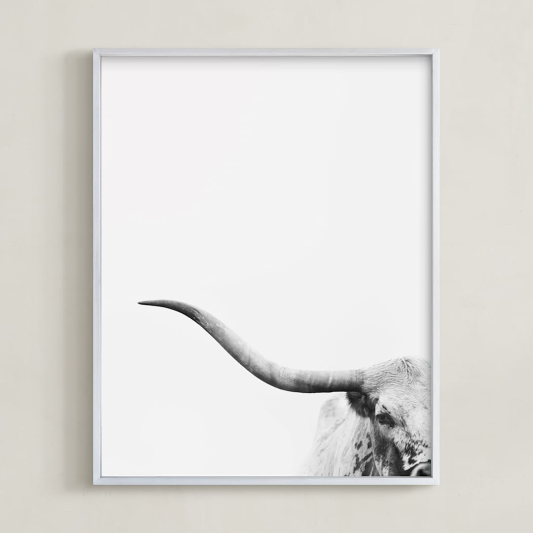 "Brandir" - Art Print in Charcoal by Amy Carroll - Framed