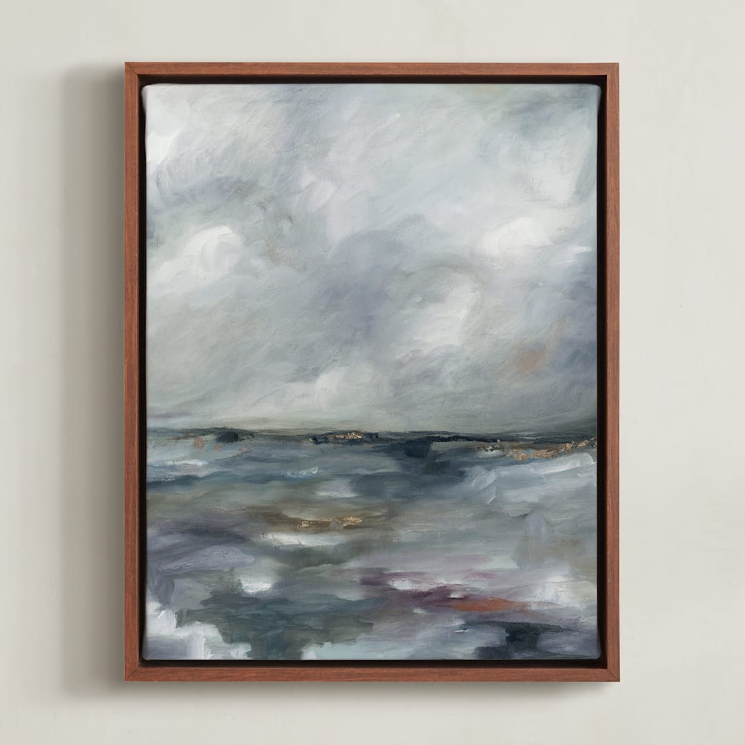 "Le éclat 2" - Art Print in Cloud Blue by Nicoletta Savod - Framed Canvas