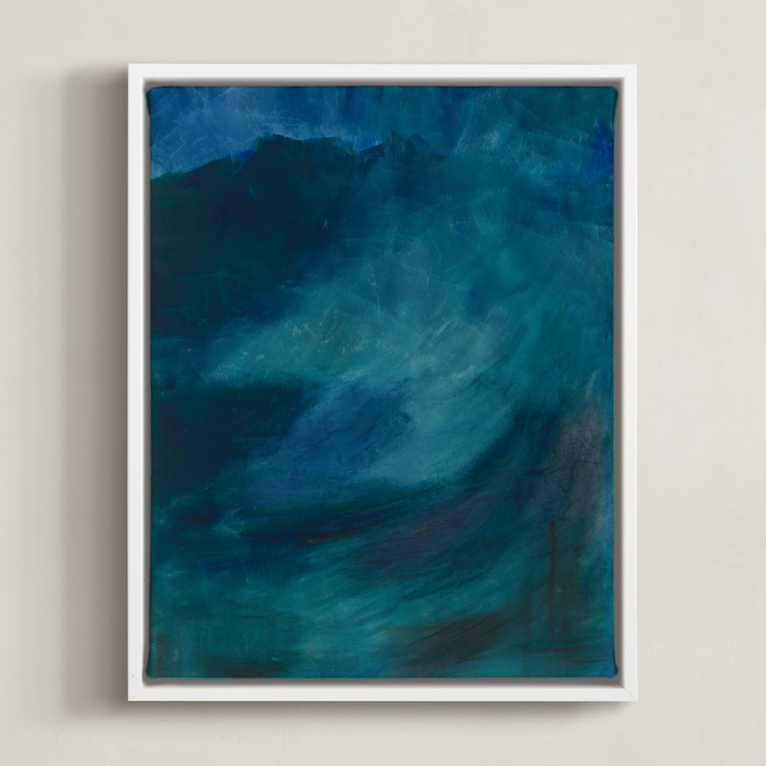 "Transitioning" - Art Print in Lake by Manuela BK - Framed Canvas