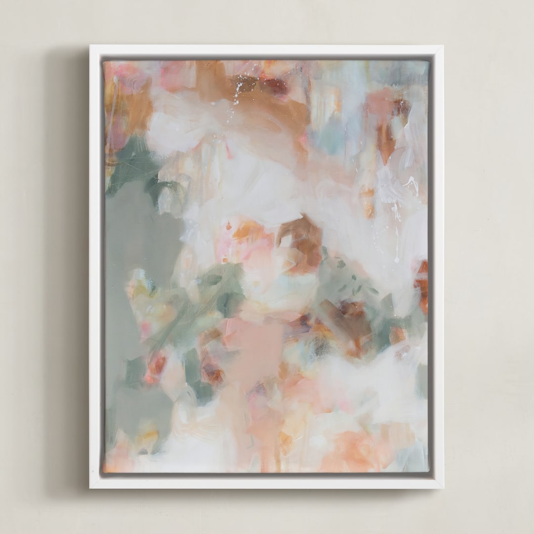 "Lizavetta Blush I" - Art Print in Blush by Marissa DeCinque - Framed Canvas