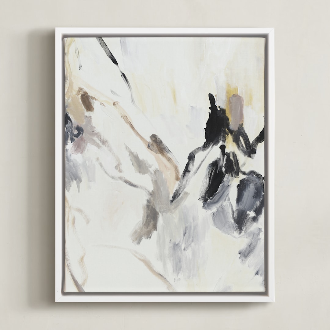 "In France I" - Art Print in creme by Svitlana Martynjuk - Framed Canvas