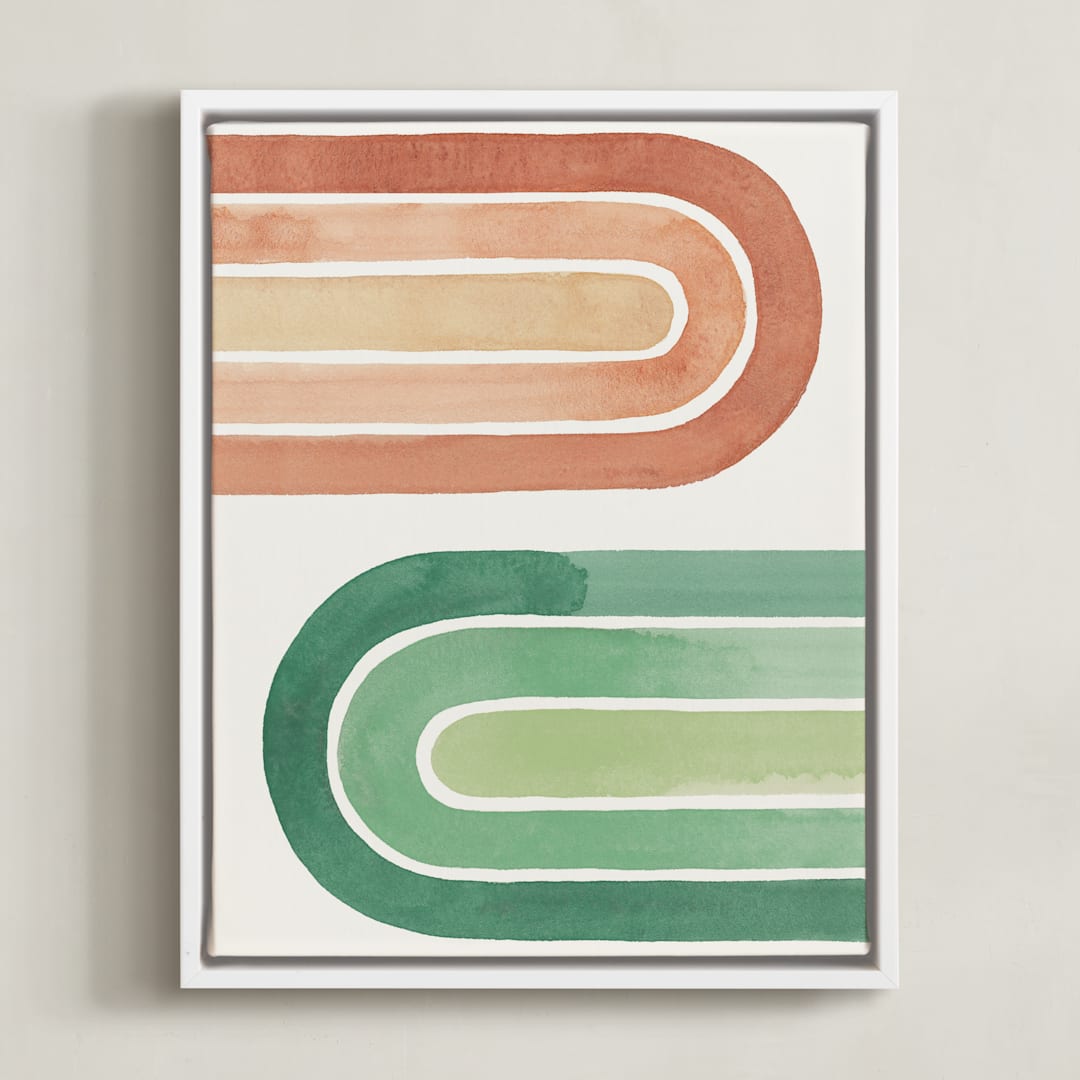 "Double Rainbow" - Art Print in Desert by Pink House Press - Framed Canvas