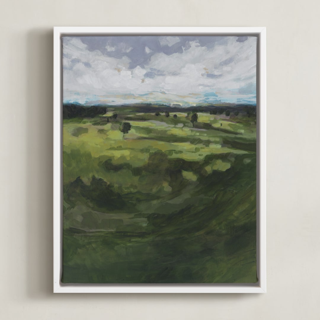 "Tomah" - Art Print in Green Hills by Lorent and Leif - Framed Canvas