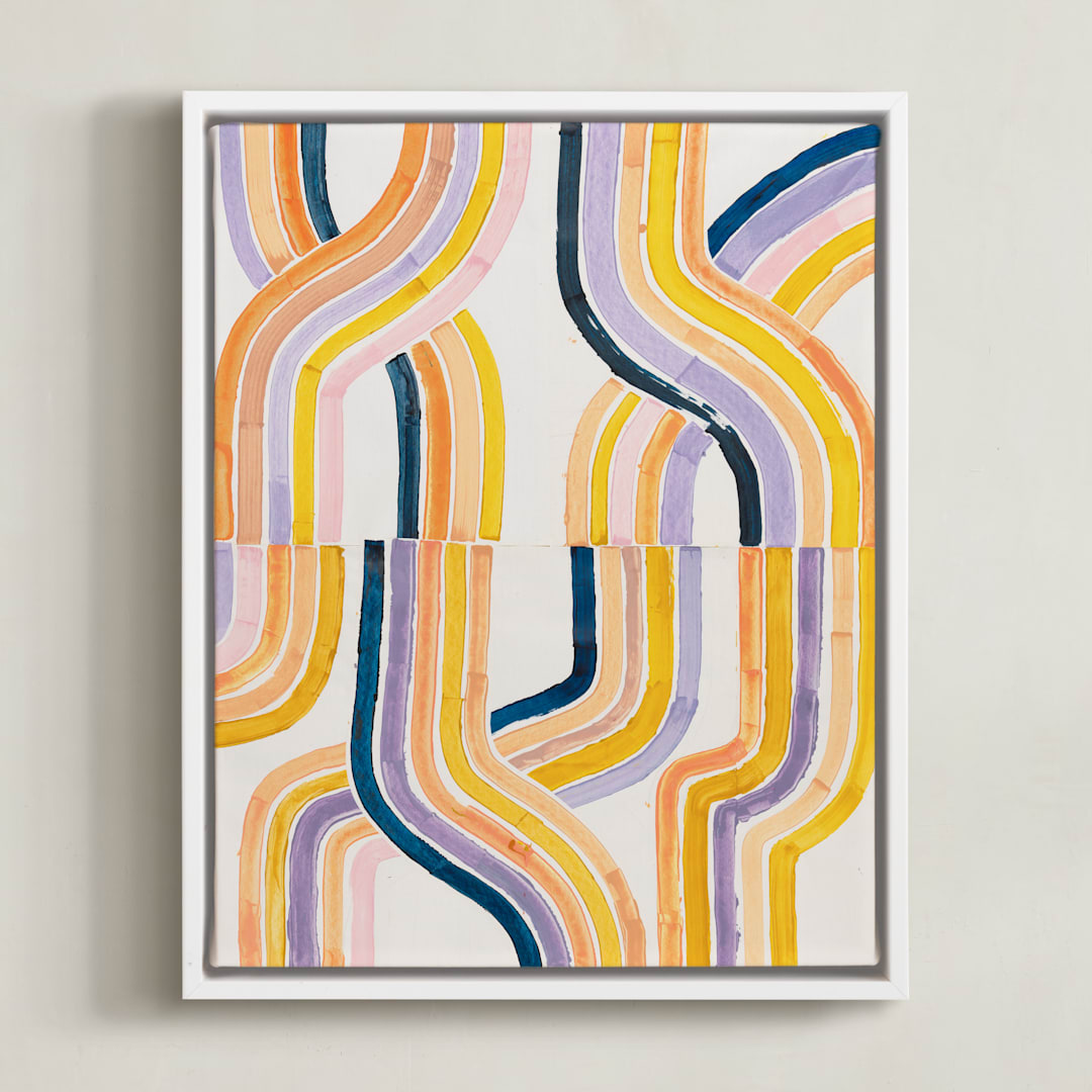 "dawnlight" - Art Print in Sunny by Lise Gulassa - Framed Canvas