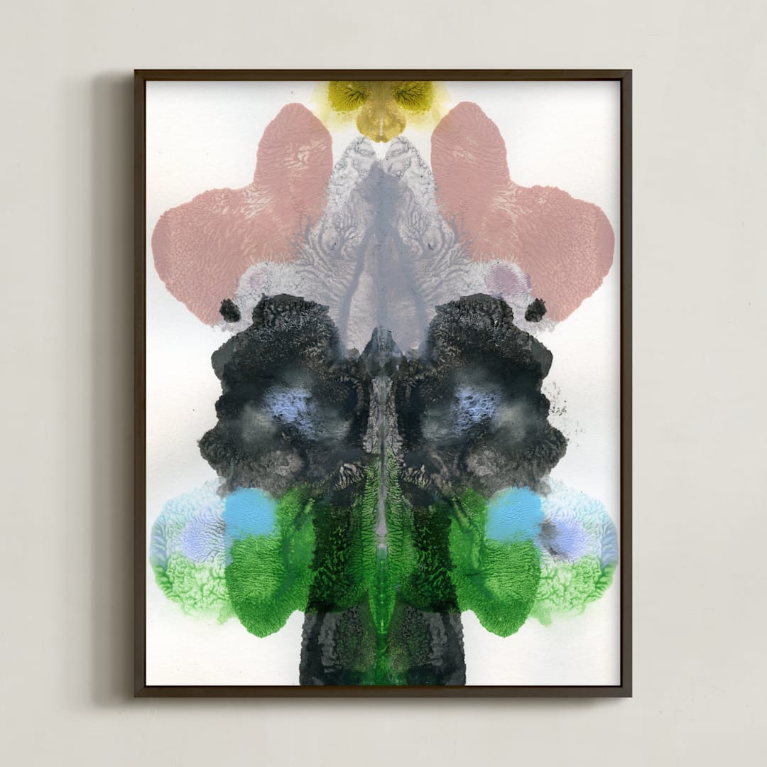 "Beneath" - Art Print in green grass by Lauren Packard - Framed