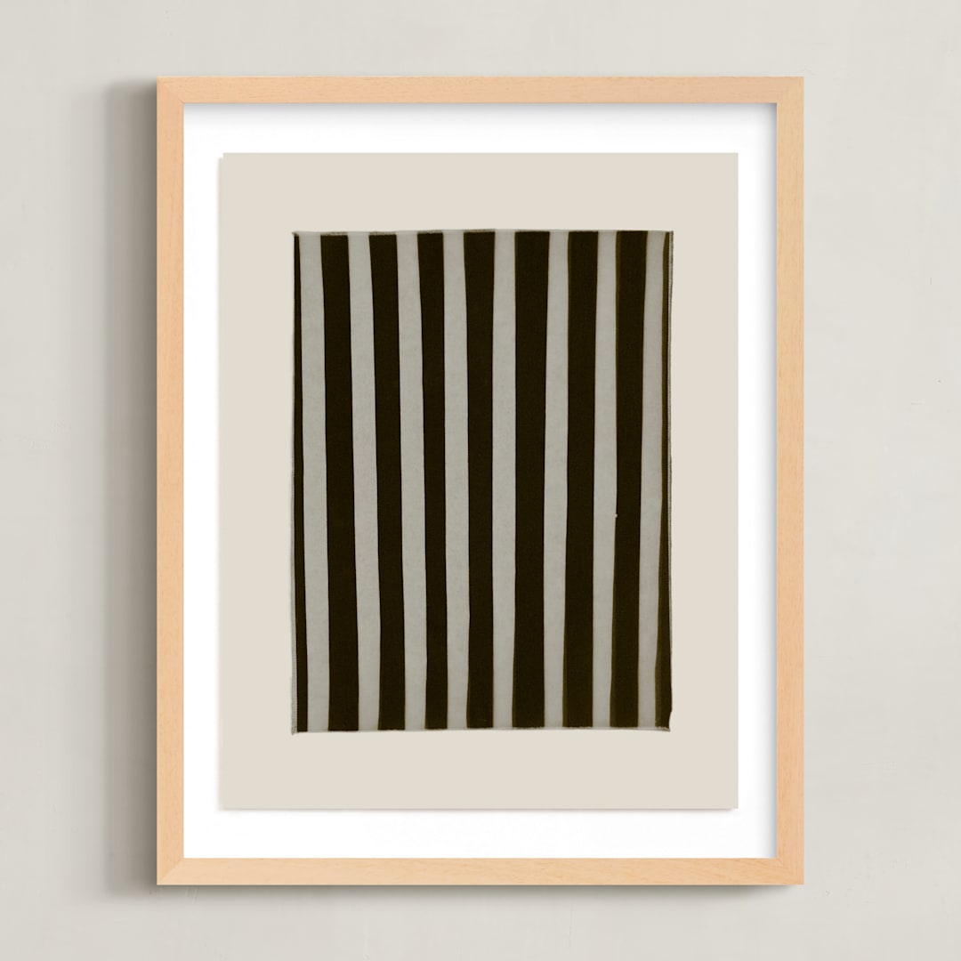 "True Stripes 1" - Art Print in Zebra by Kamala Nahas - Framed