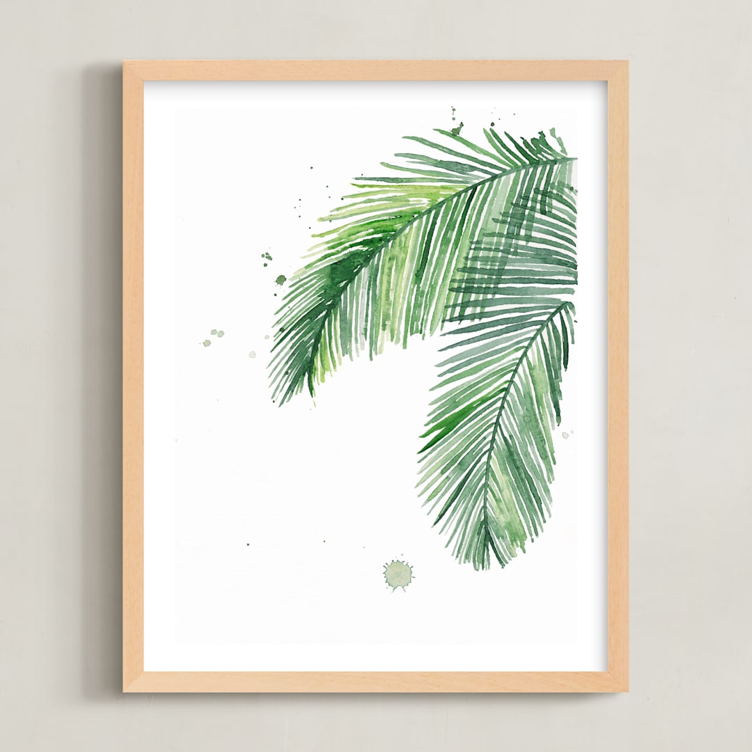 "Summer Palms" - Art Print in Palm Tree by Kelsey McNatt - Framed