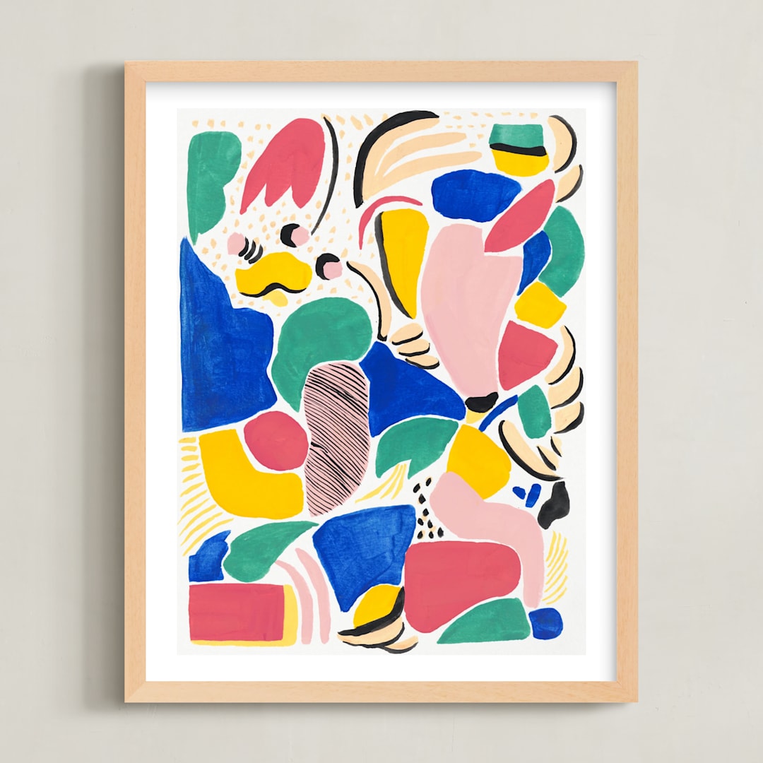 "Primario" - Art Print in White by FERNANDA MARTINEZ - Framed