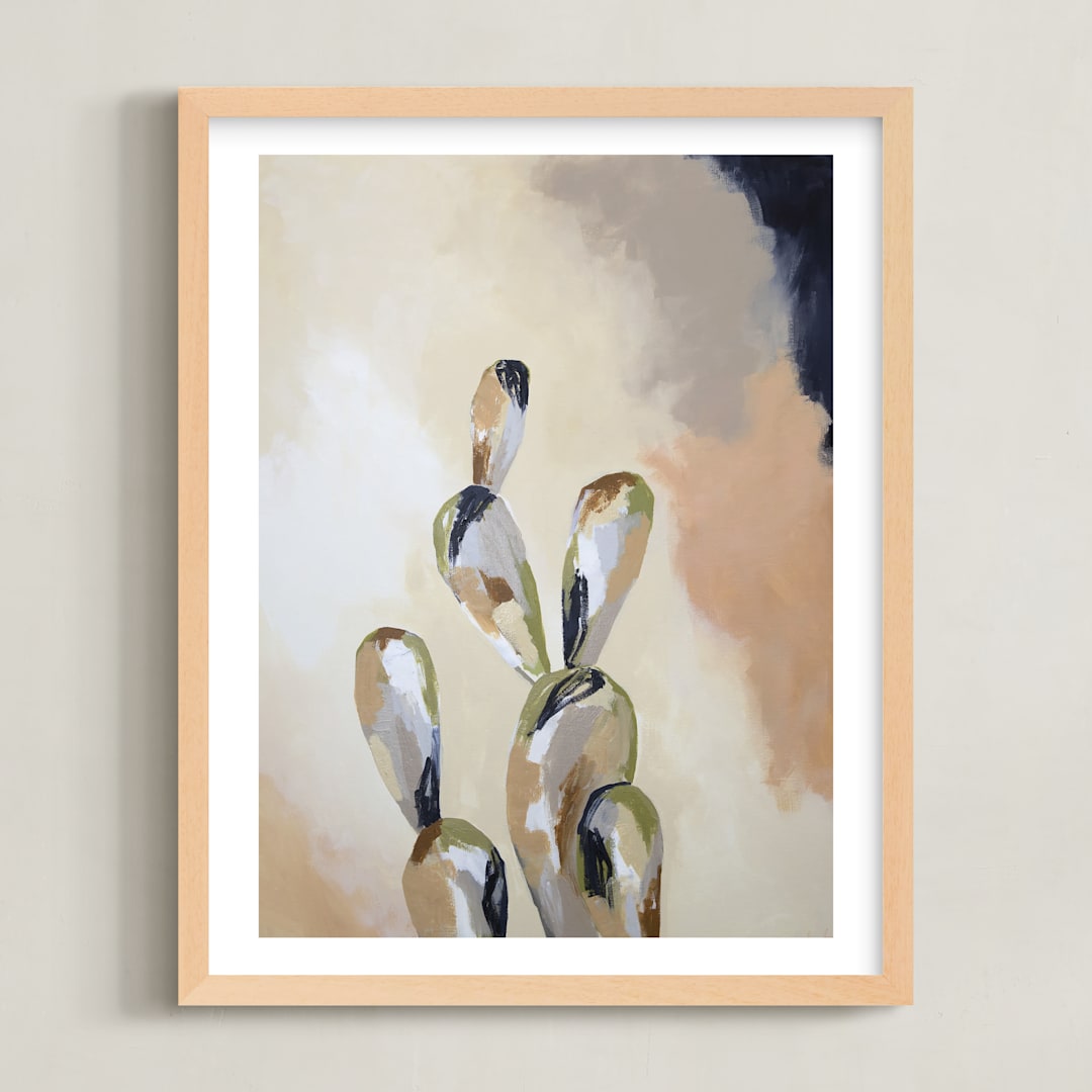 "Left it in Marfa" - Art Print in Peach by Kati Ramer - Framed