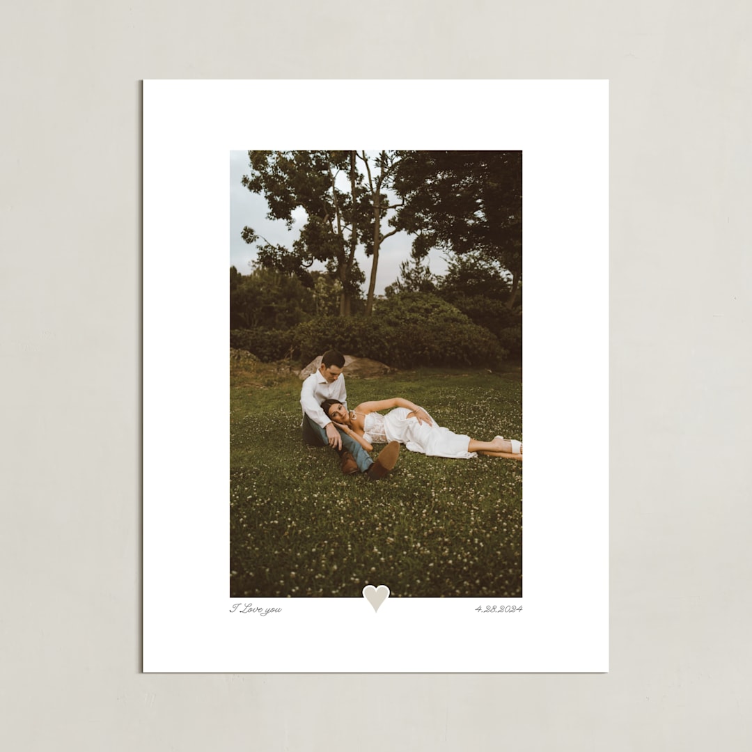 "With a Heart: Portrait Framed Photo" - Framed Photo in Taupe by Laura Hamm - Unframed