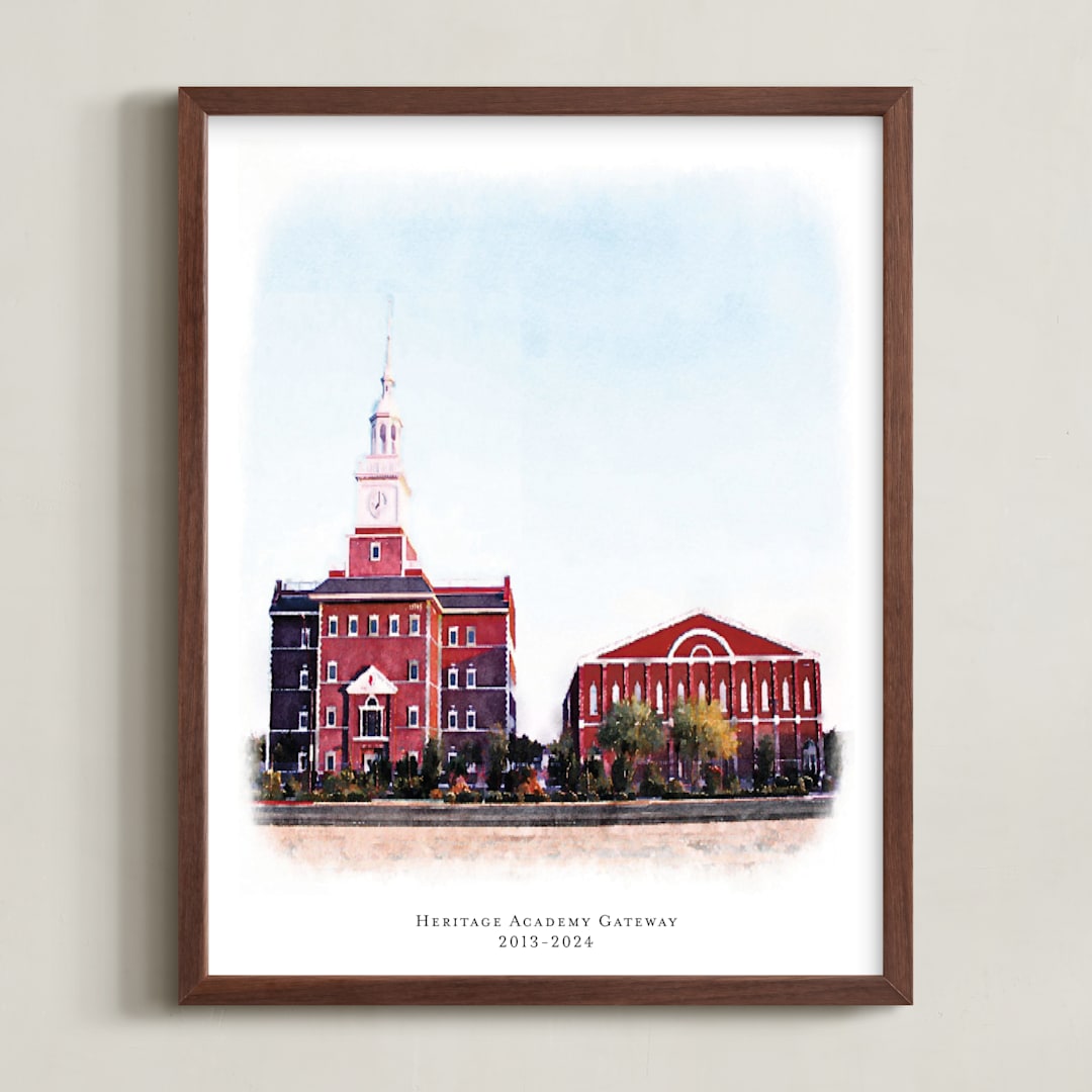 "Your Campus: Portrait Orientation Custom Print" - Custom Print in Paper by Minted - Framed