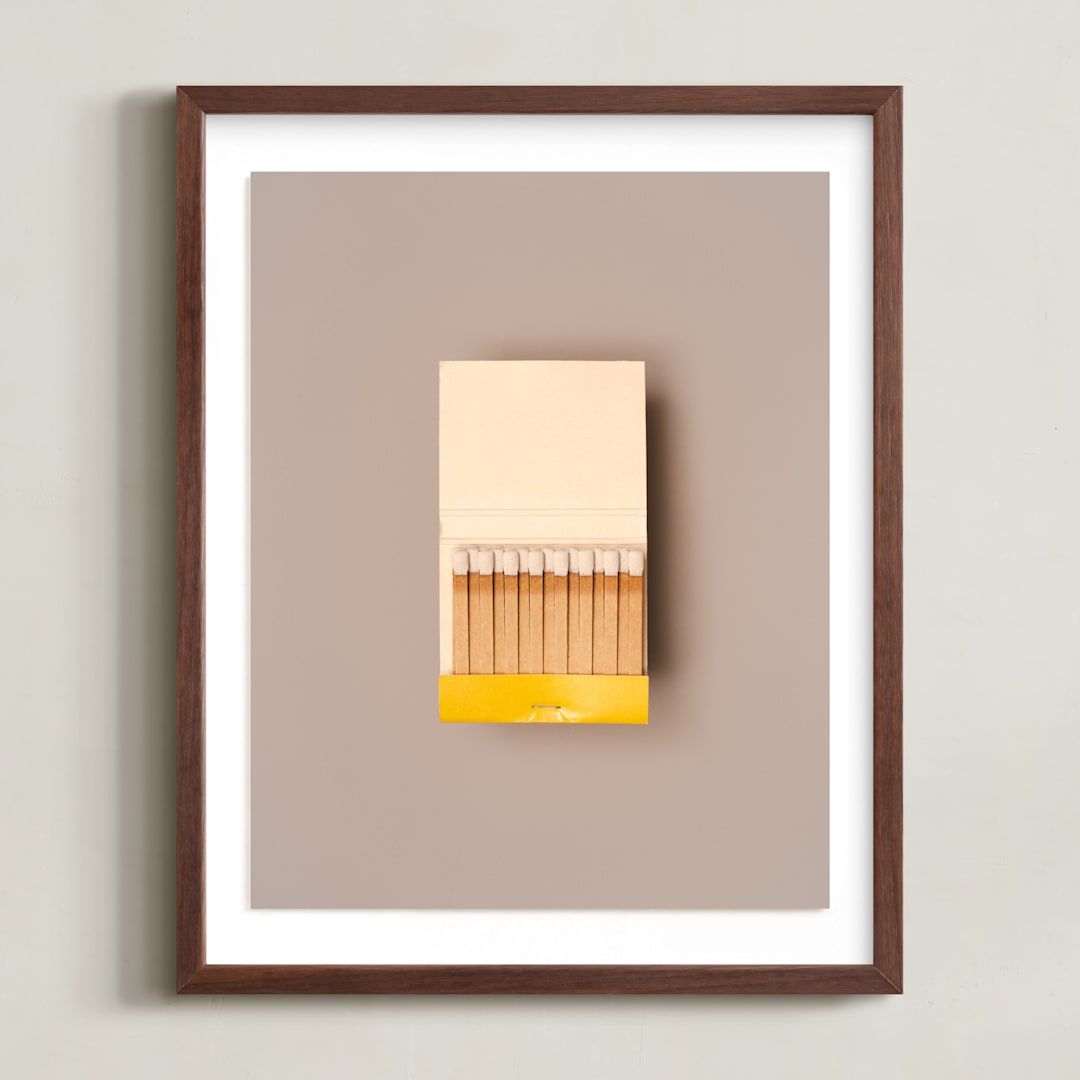 "Unstruck Yellow" - Art Print in Color Match Yellow by Andrew McClintock - Framed