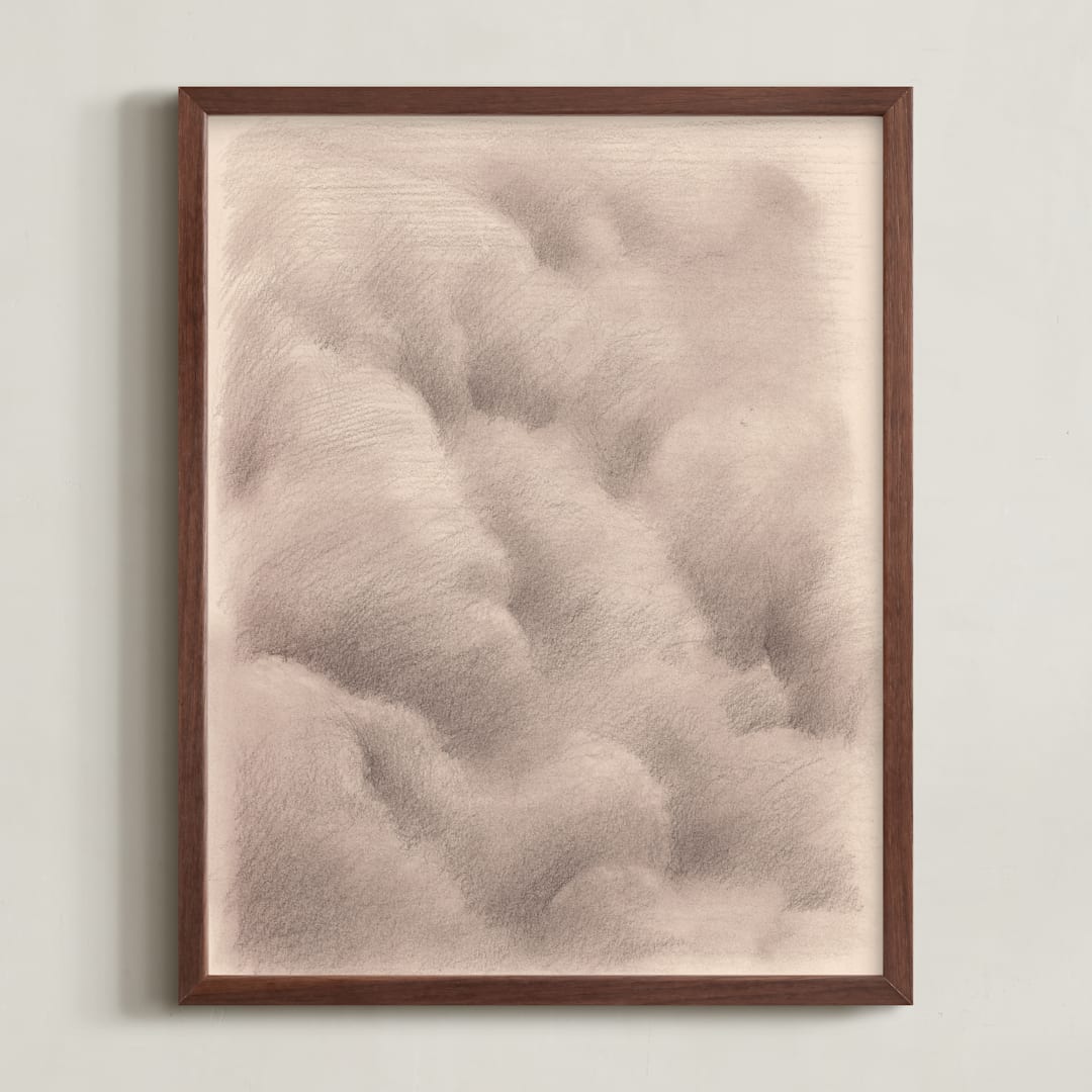 "La Nube" - Art Print in Vintage Ivory by jinseikou - Framed