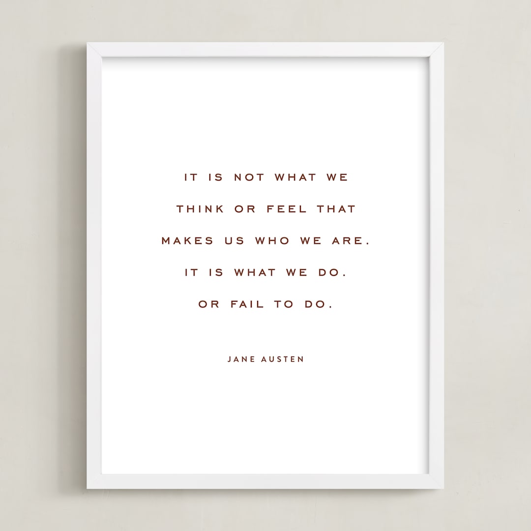 "Your Quote: Portrait Orientation Custom Print" - Custom Print in Rustique by Minted - Framed