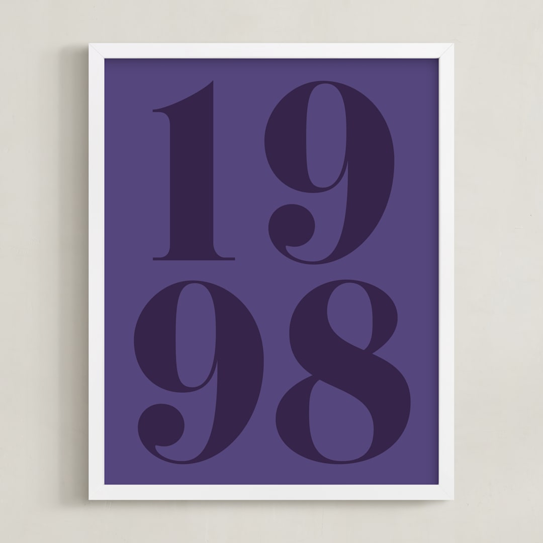 "Your Year: Custom Print" - Custom Print in Midnight Purple by Erica Krystek - Framed