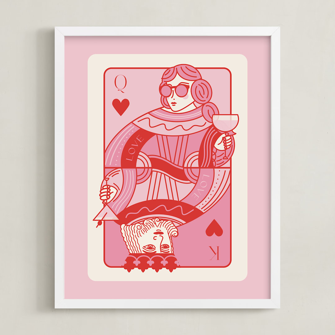 "The King and Queen: Custom Print" - Custom Print in Bubblegum by Jenna Holcomb - Framed