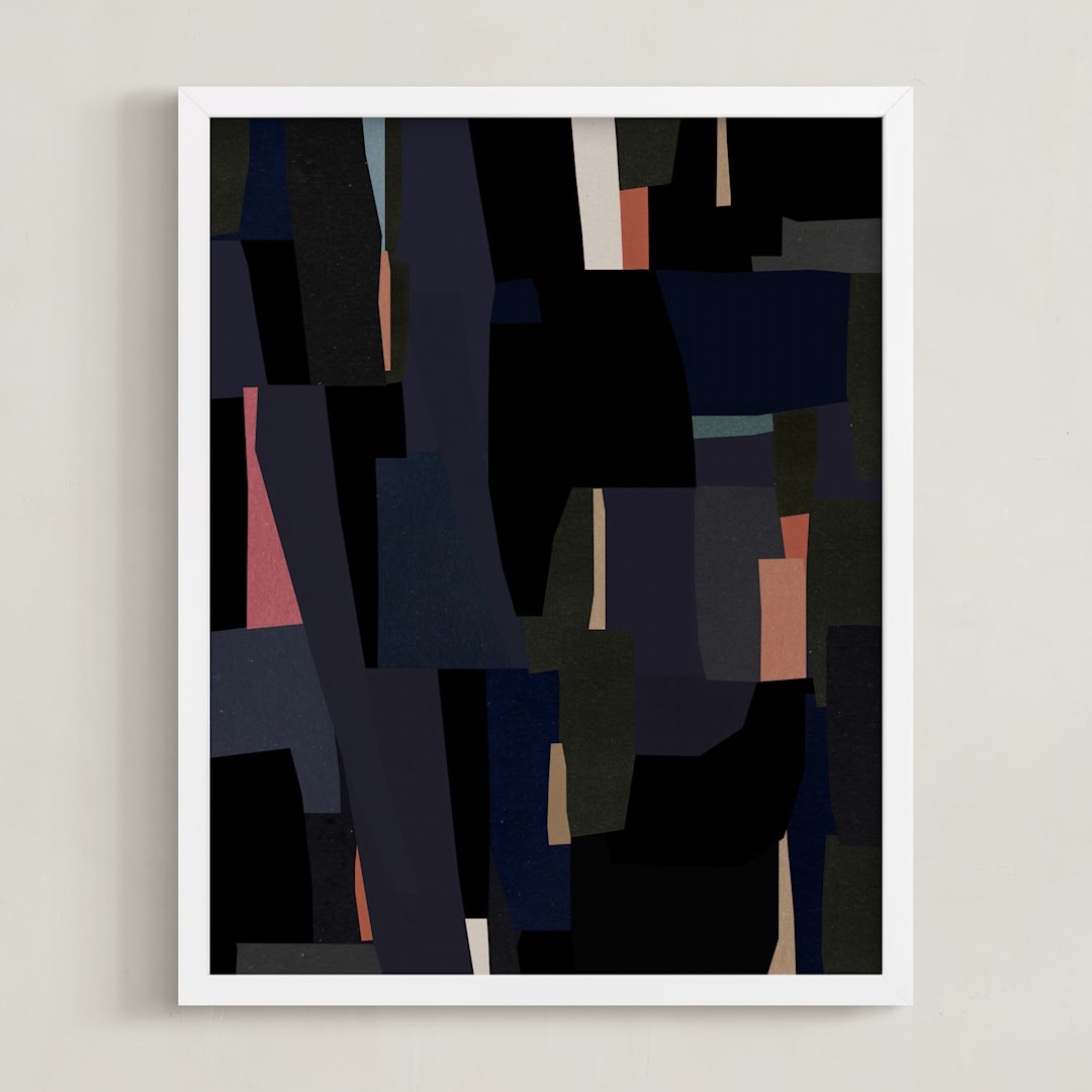 "paper tapestry II" - Art Print in Night by Sumak Studio - Framed