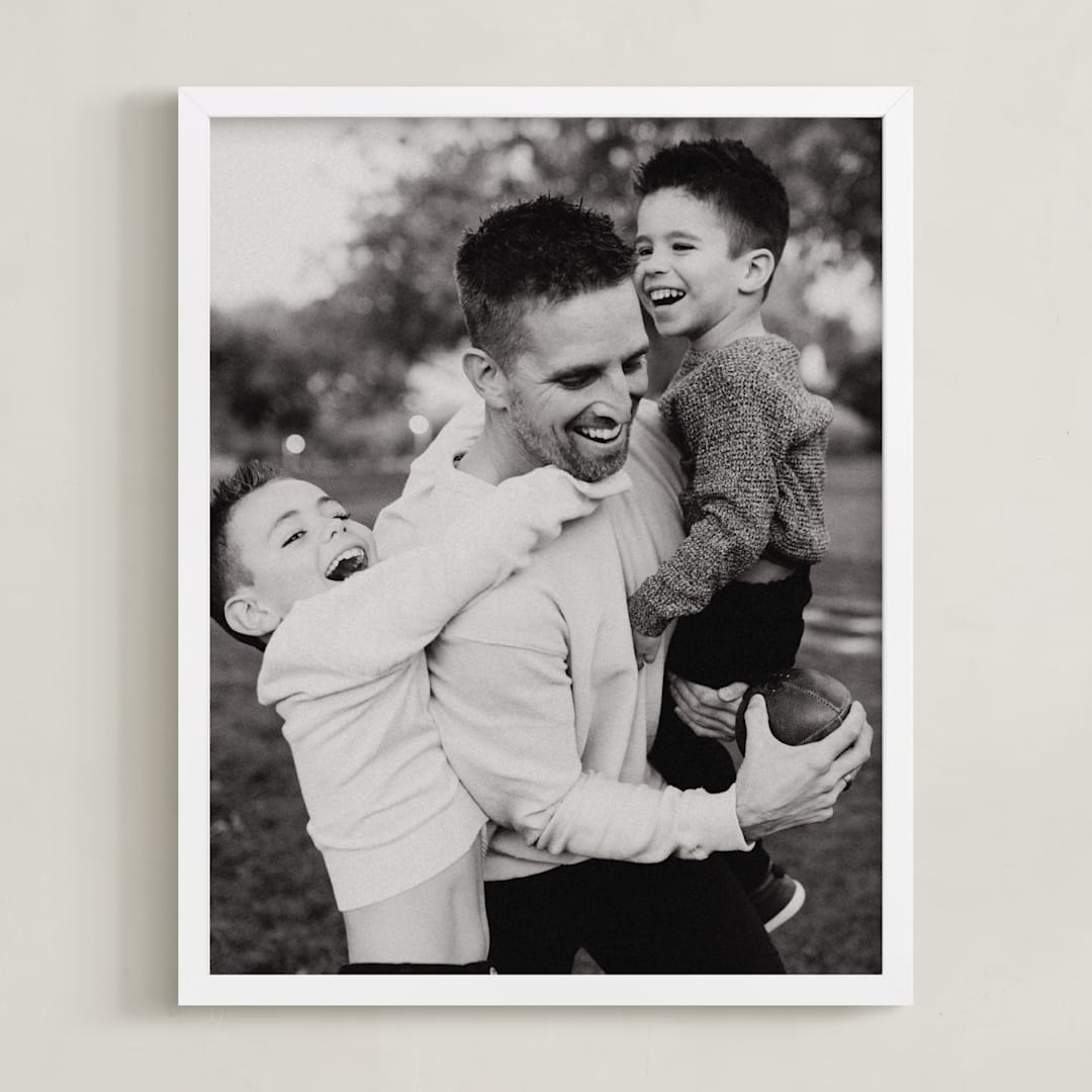 "The Big Picture: Father's Day Framed Photo" - Framed Photo in White by Minted - Framed