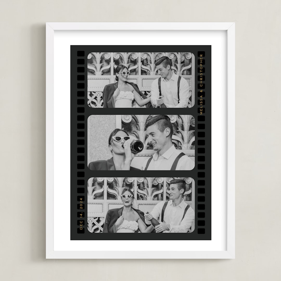 "Vintage Film: Framed Photo" - Framed Photo in Noir by Christie Garcia - Framed