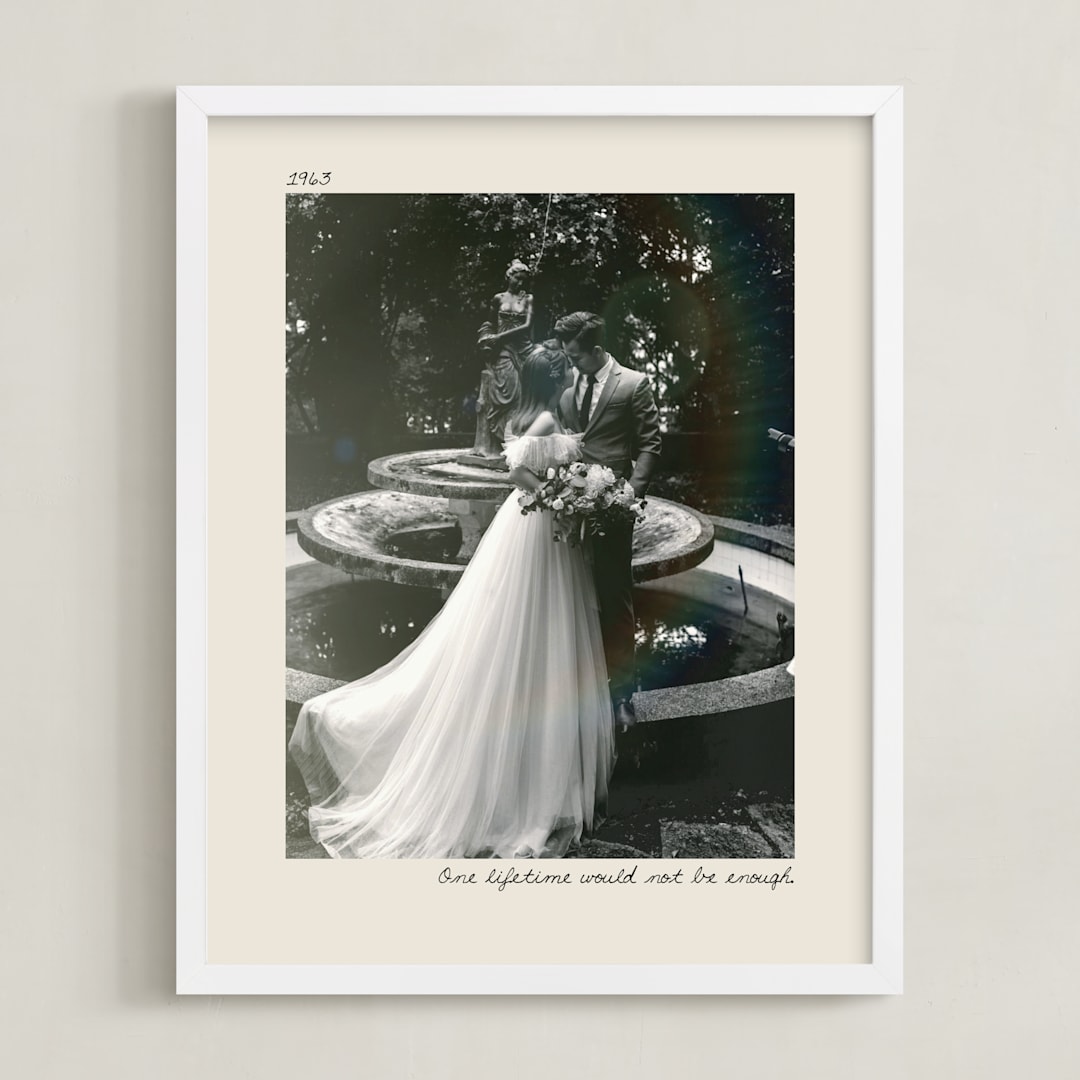 "Love of a Lifetime: Portrait" - Framed Photo in Bone by Brittney Jensen - Framed