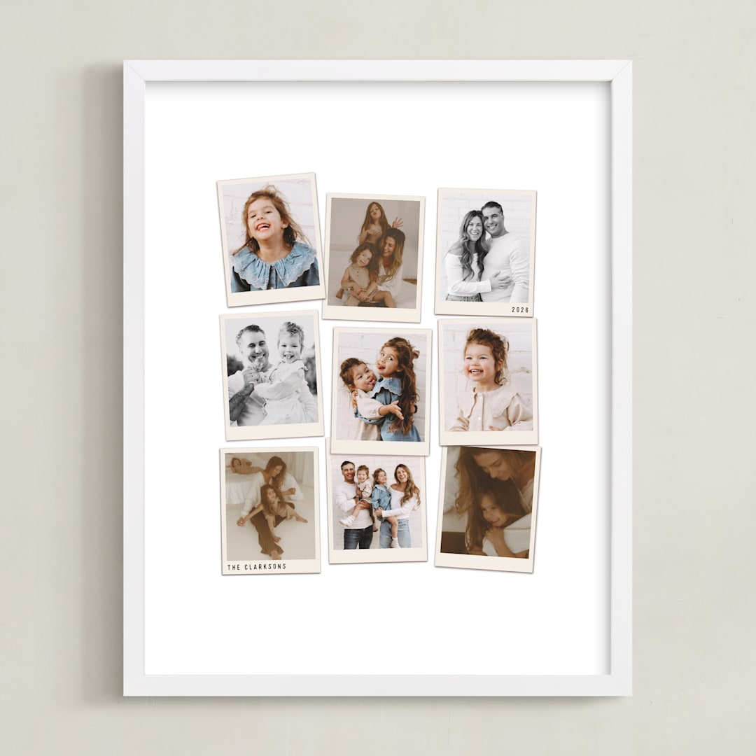 "9 Snaps" - Framed Photo in White by Hooray Creative - Framed