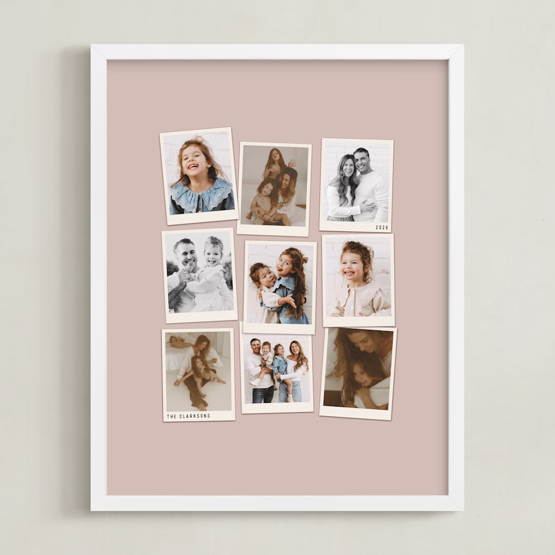 "9 Snaps" - Framed Photo in Dusty Blush by Hooray Creative - Framed