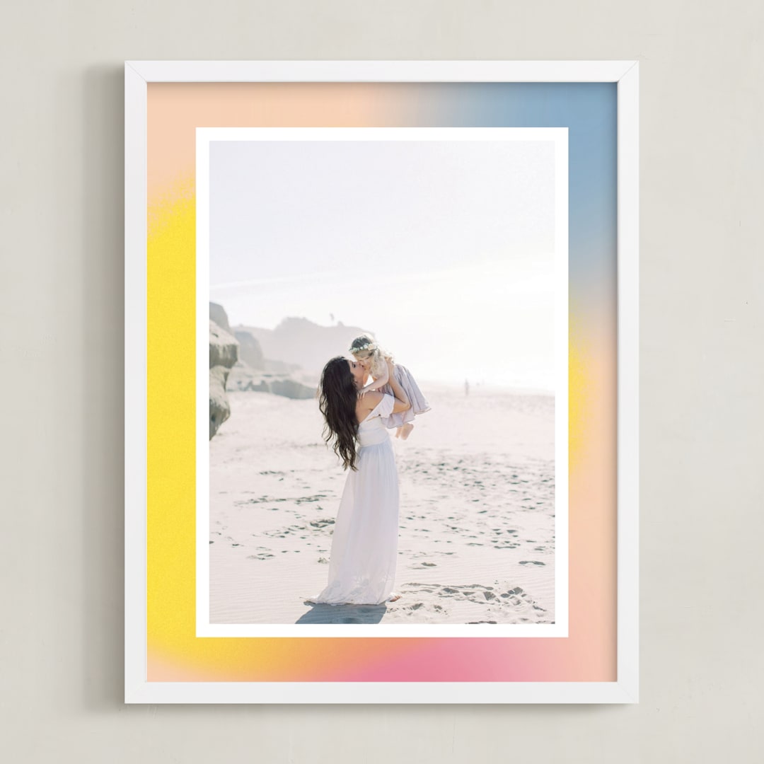 "Gradient: Framed Photo" - Framed Photo in Sunshine by Creo Study - Framed
