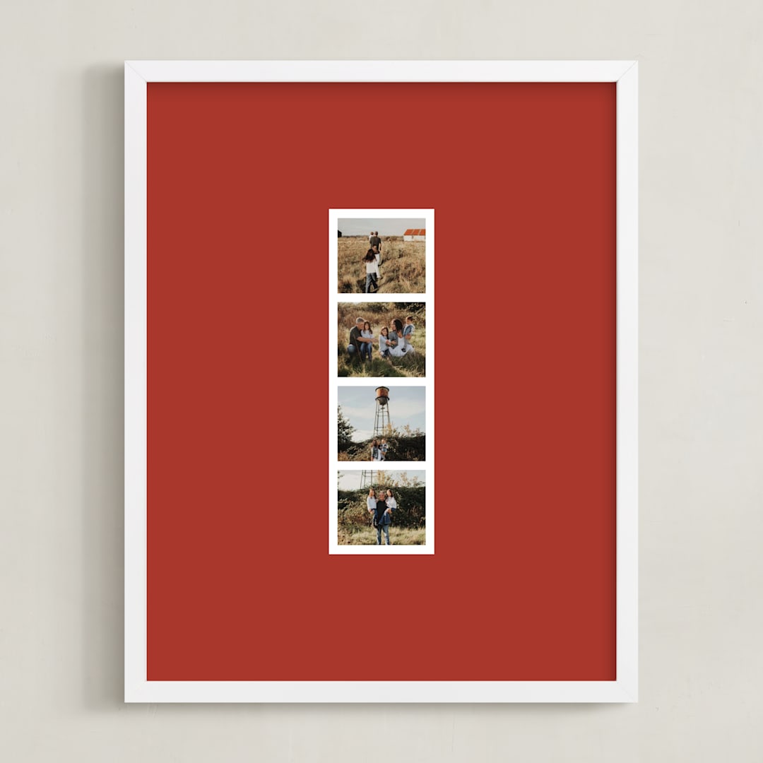 "Filmstrip Hue" - Framed Photo in Rust by Inkblot Design - Framed